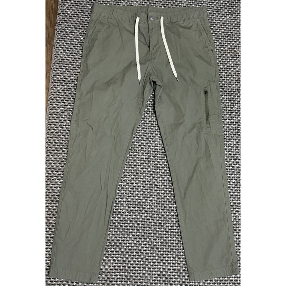 Vuori Women's Size Large Green Ripstop Twill Hiking Climbing Pants Pockets